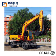 Hot China Middle Wheeled Excavator 15ton with Cummins Engine